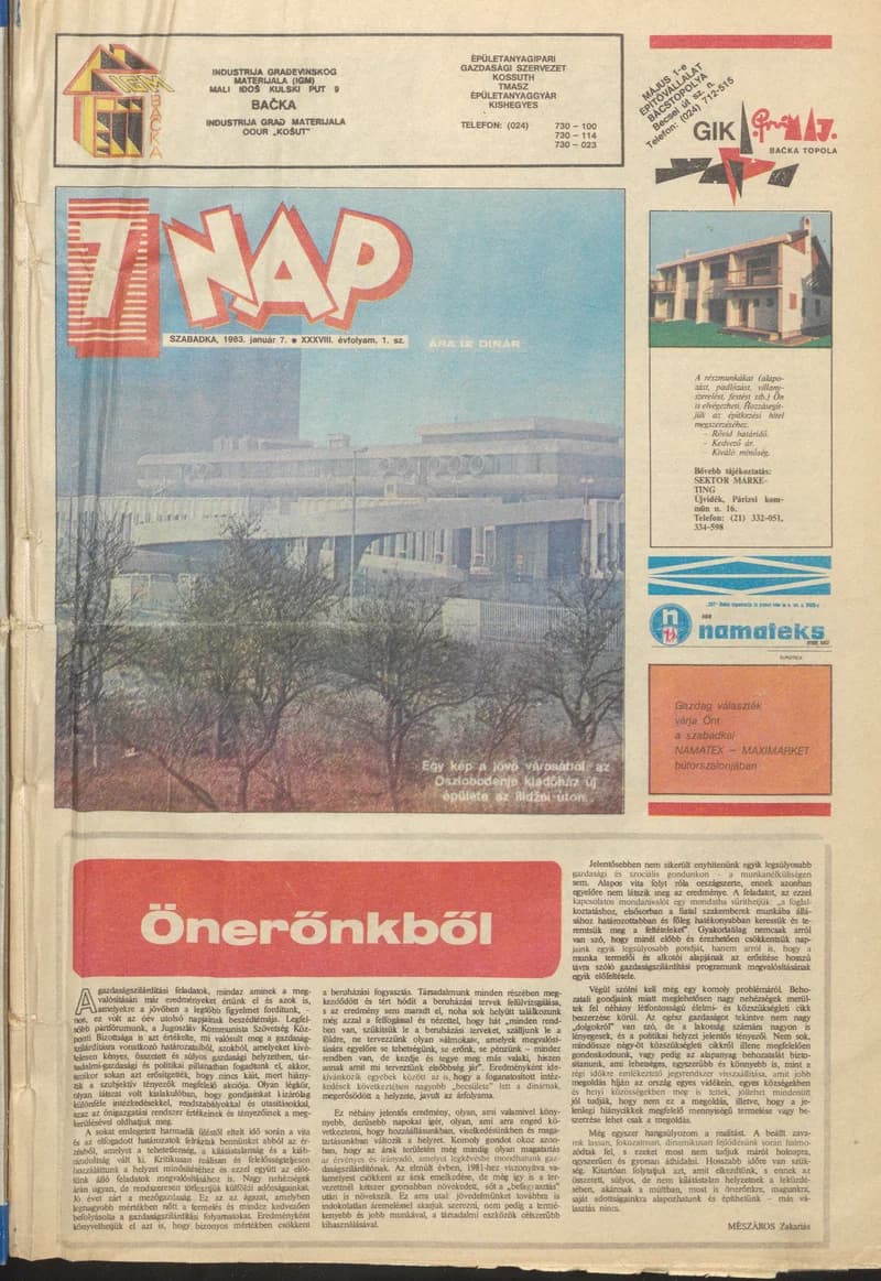 7 Nap, 38. évf. 1983. január 7. 1. sz. 1–16. oldal