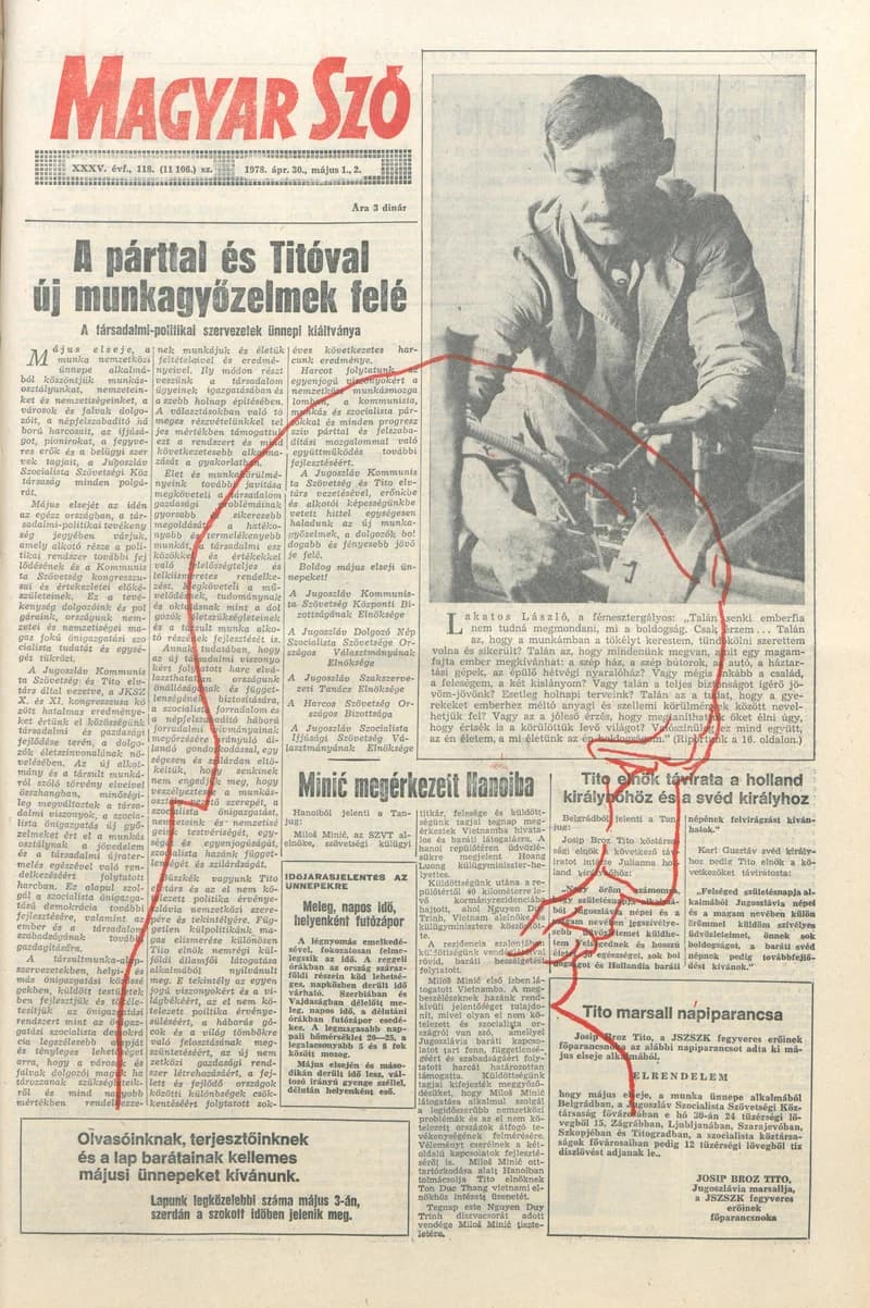 Magyar Szó, 35. évf. 1978. április 30. – május 2. 118. sz. 1–52. oldal