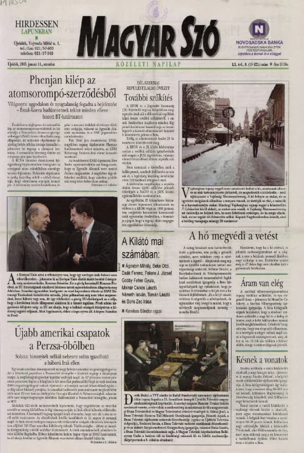 Magyar Szó, 60. évf. 2003. január 11. 8. sz. 1–16. oldal