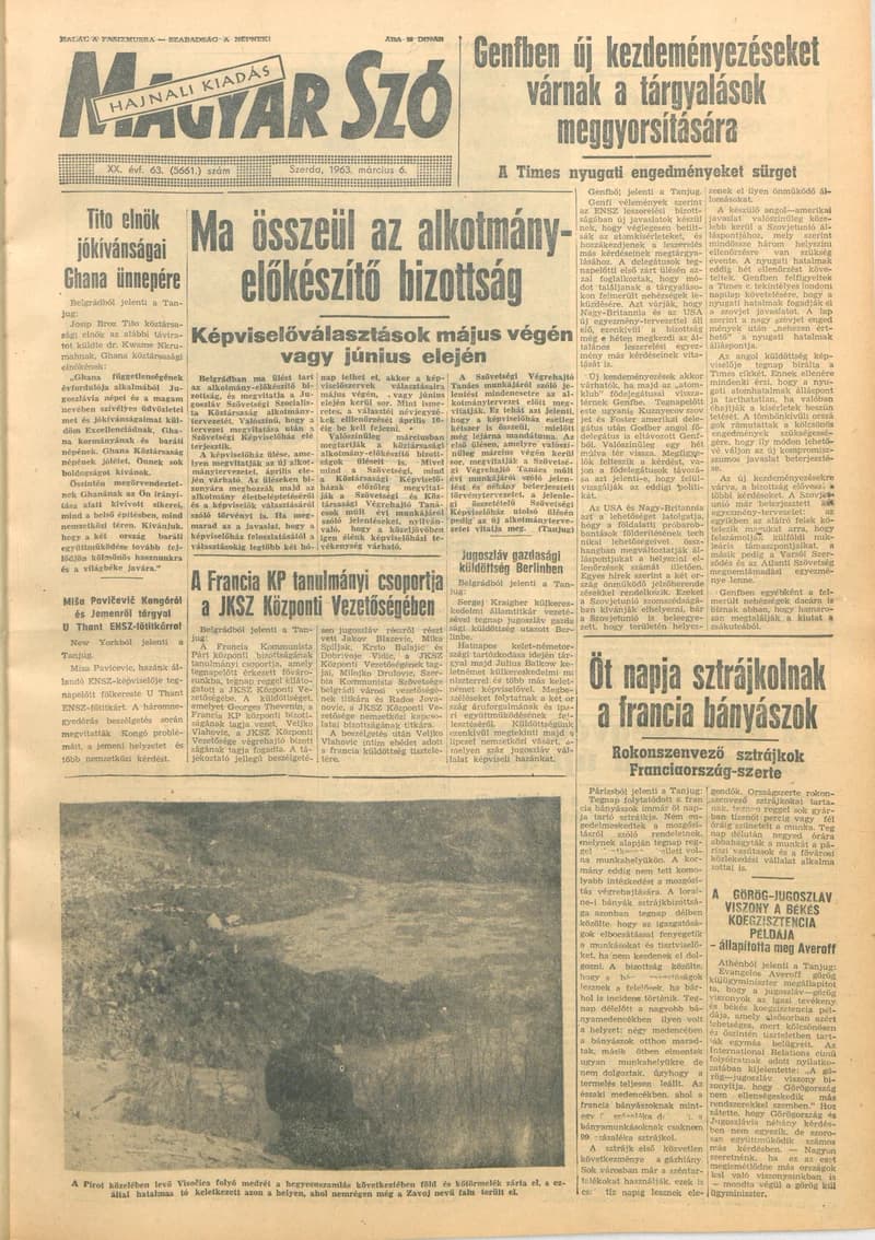 Magyar Szó, 20. évf. 1963. március 6. 63. sz. 1–14. oldal