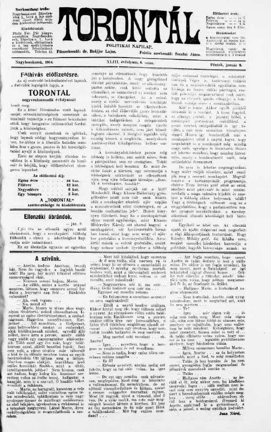 Torontál, 43. évf. 1914. január 9. 6. sz.