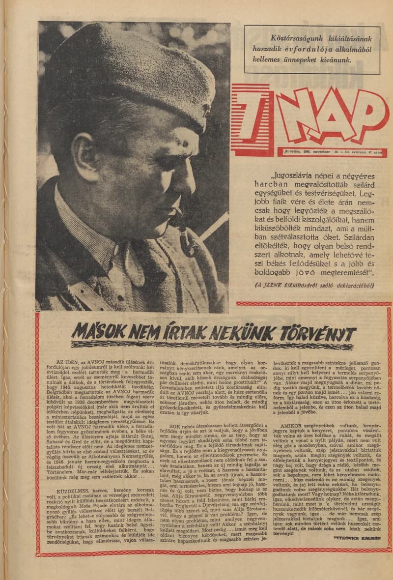 7 Nap, 20. évf. 1965. november 26. 47. sz. 1–20. oldal