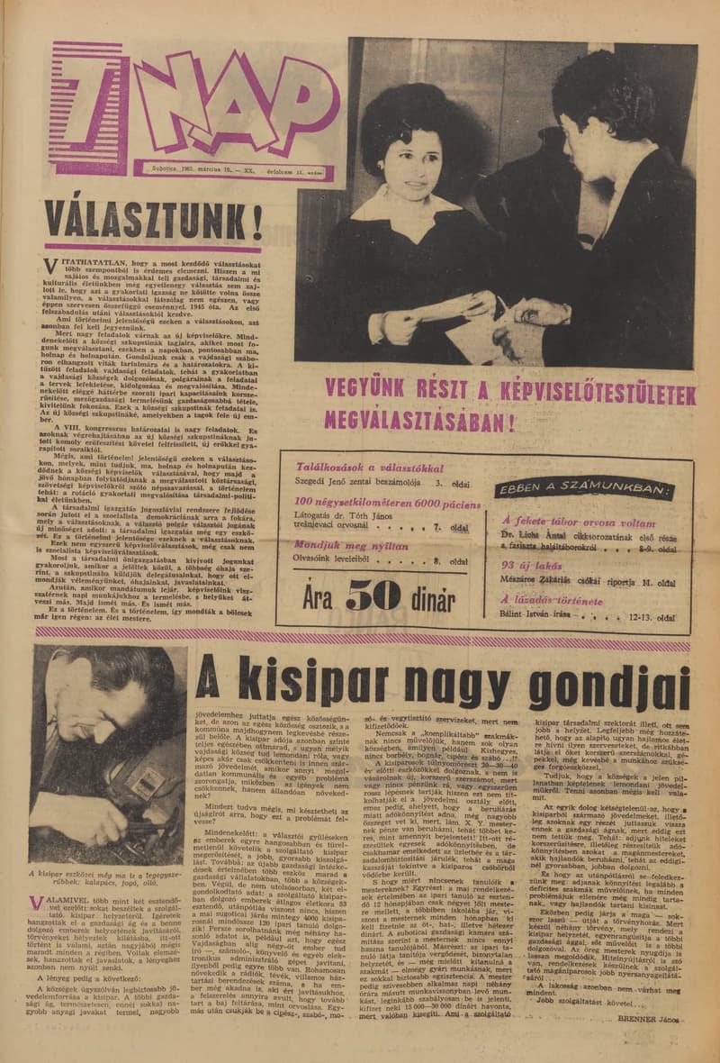 7 Nap, 20. évf. 1965. március 19. 11. sz. 1–24. oldal