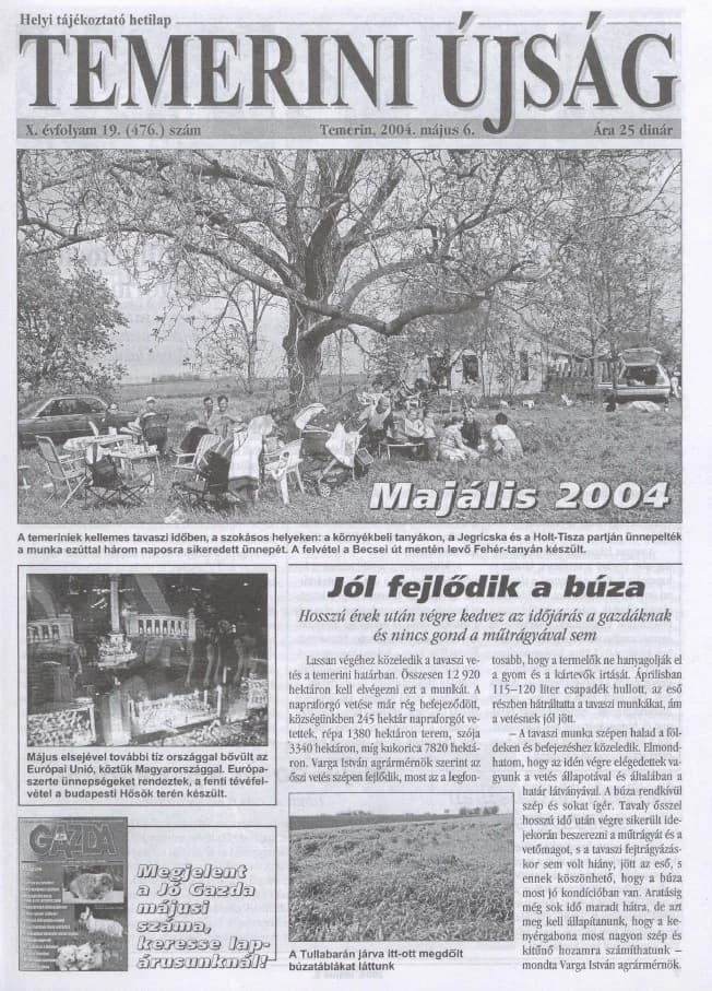 Temerini Újság, 10. évf. 2004. május 6. 19. sz.