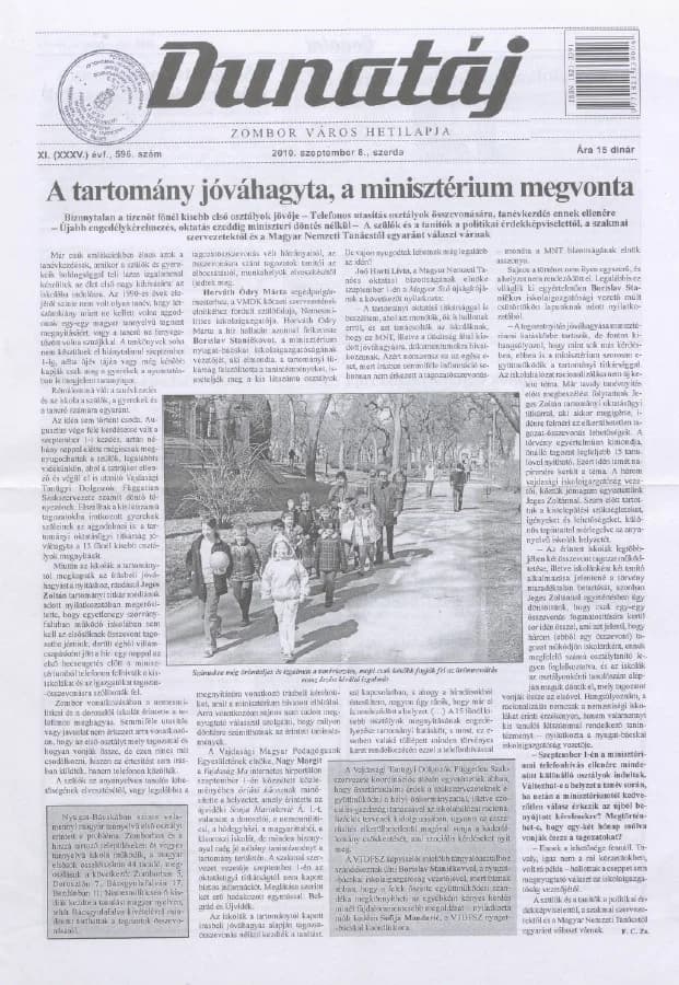 Dunatáj, 12. évf. 2010. szeptember 8. 596. sz.