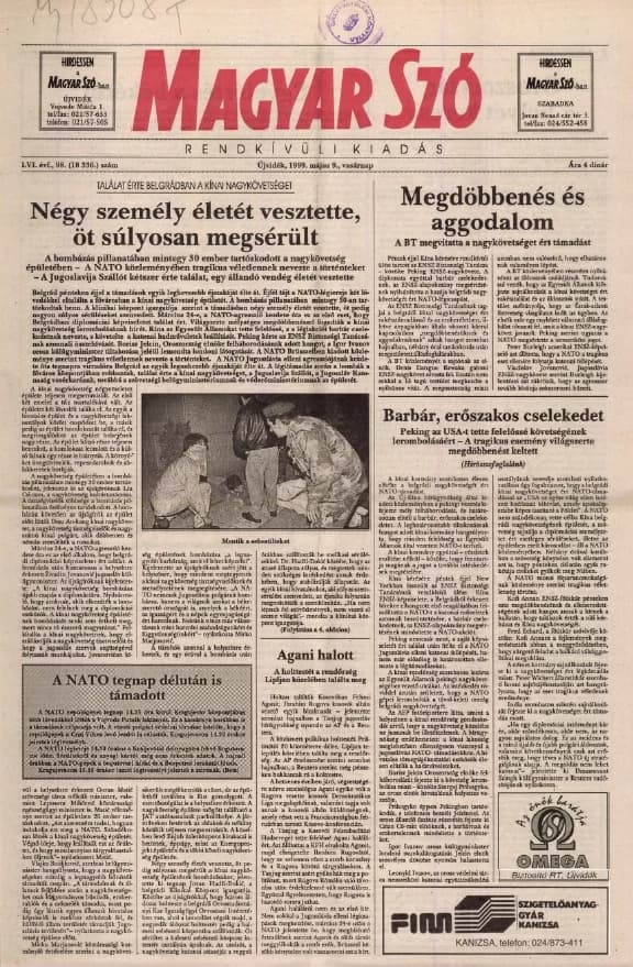 Magyar Szó, 56. évf. 1999. május 9. 98. sz. 1–16. oldal