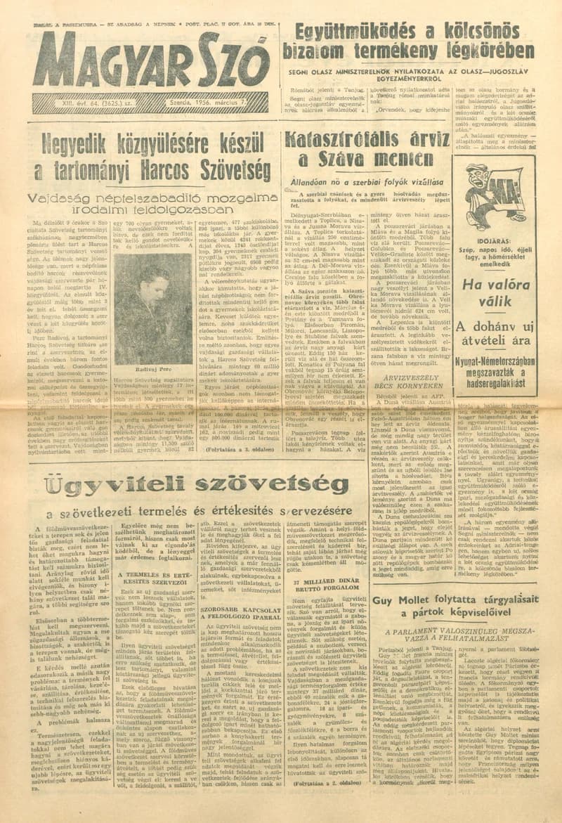 Magyar Szó, 13. évf. 1956. március 7. 64. sz. 1–8. oldal