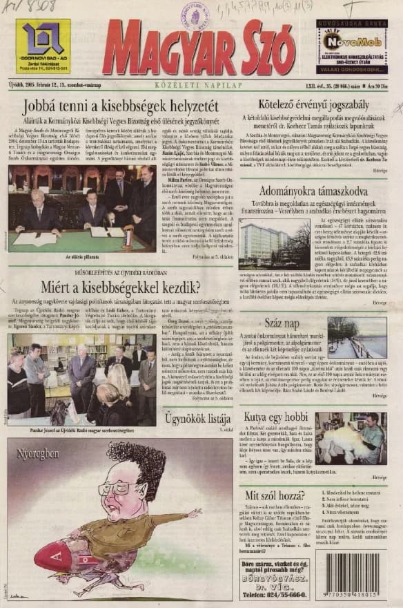 Magyar Szó, 62. évf. 2005. február 12. – 13. 35. sz. 1–24. oldal