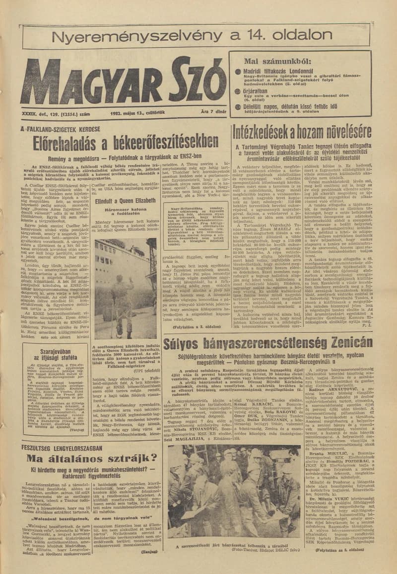 Magyar Szó, 39. évf. 1982. május 13. 129. sz. 1–20. oldal