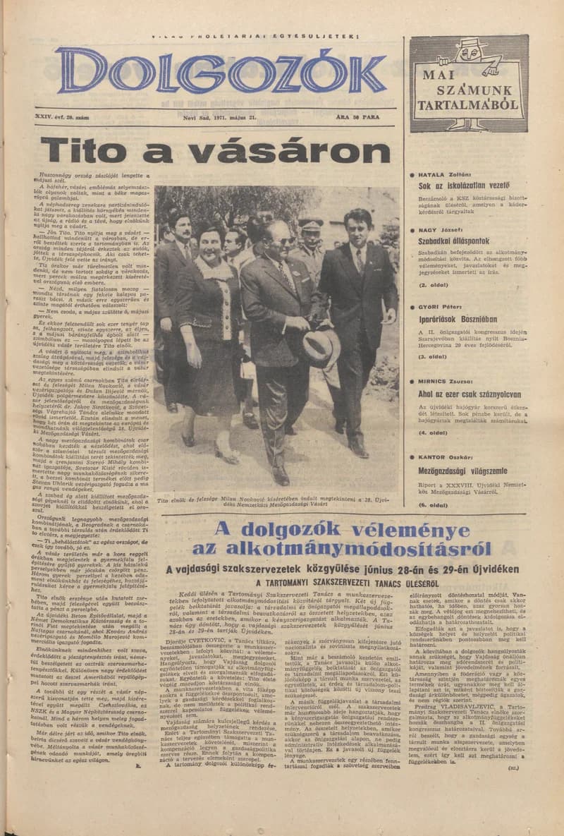 Dolgozók, 25. évf. 1971. május 21. 20. sz.