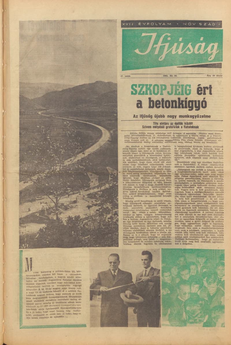 Ifjúság, 17. évf. 1961. november 16. 47. sz.