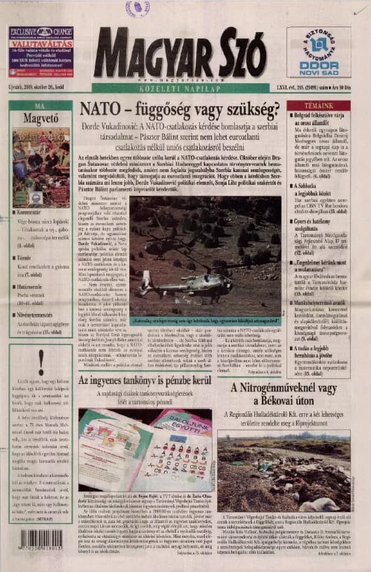 Magyar Szó, 66. évf. 2009. október 20. 245. sz. 1–20. oldal