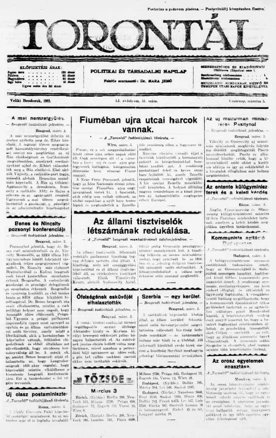 Torontál, 51. évf. 1922. március 5. 51. sz.