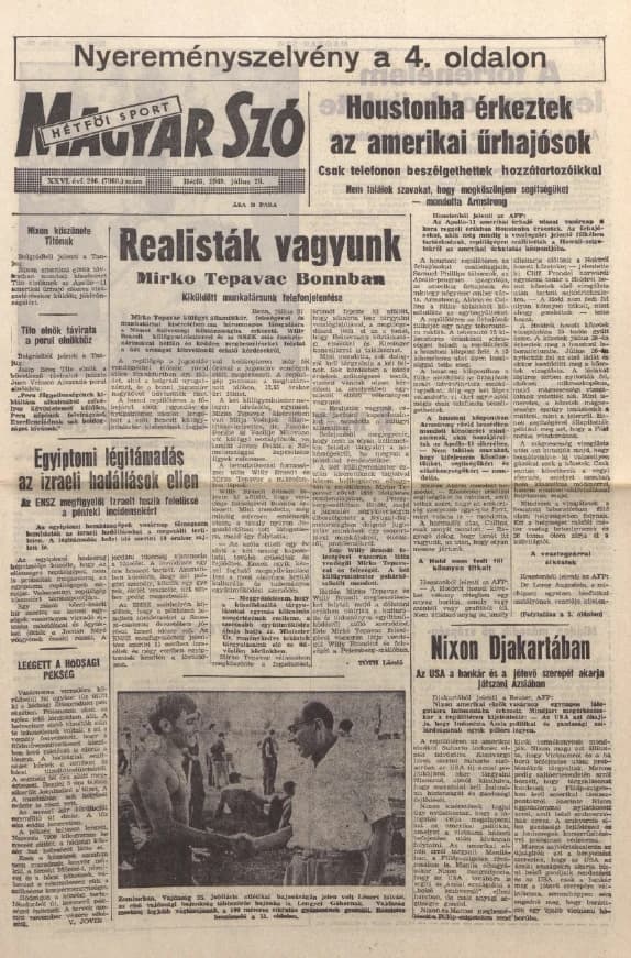 Magyar Szó, 26. évf. 1969. július 28. 206. sz.