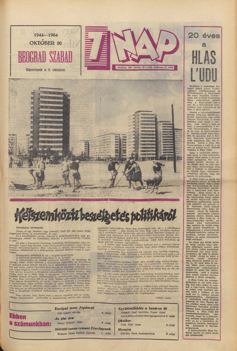 7 Nap, 19. évf. 1964. október 16. 41. sz. 1–22. oldal