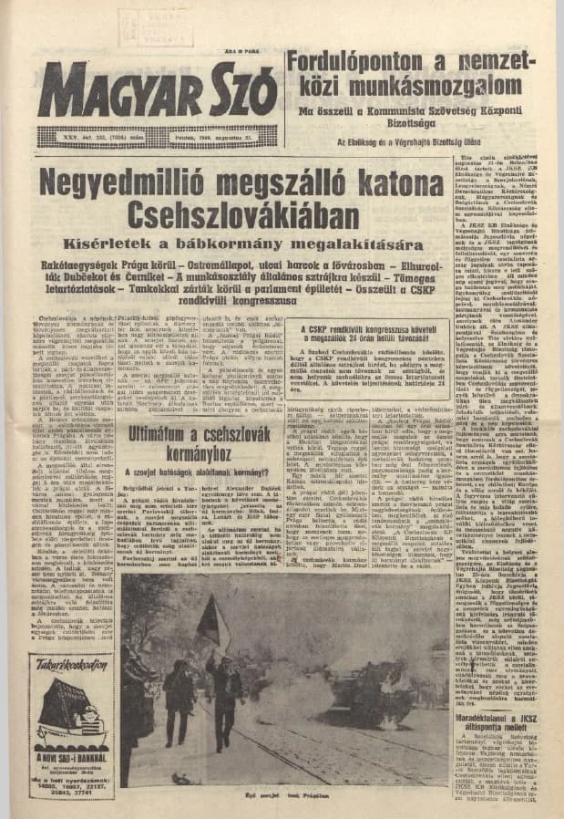 Magyar Szó, 25. évf. 1968. augusztus 23. 232. sz. 1–12. oldal