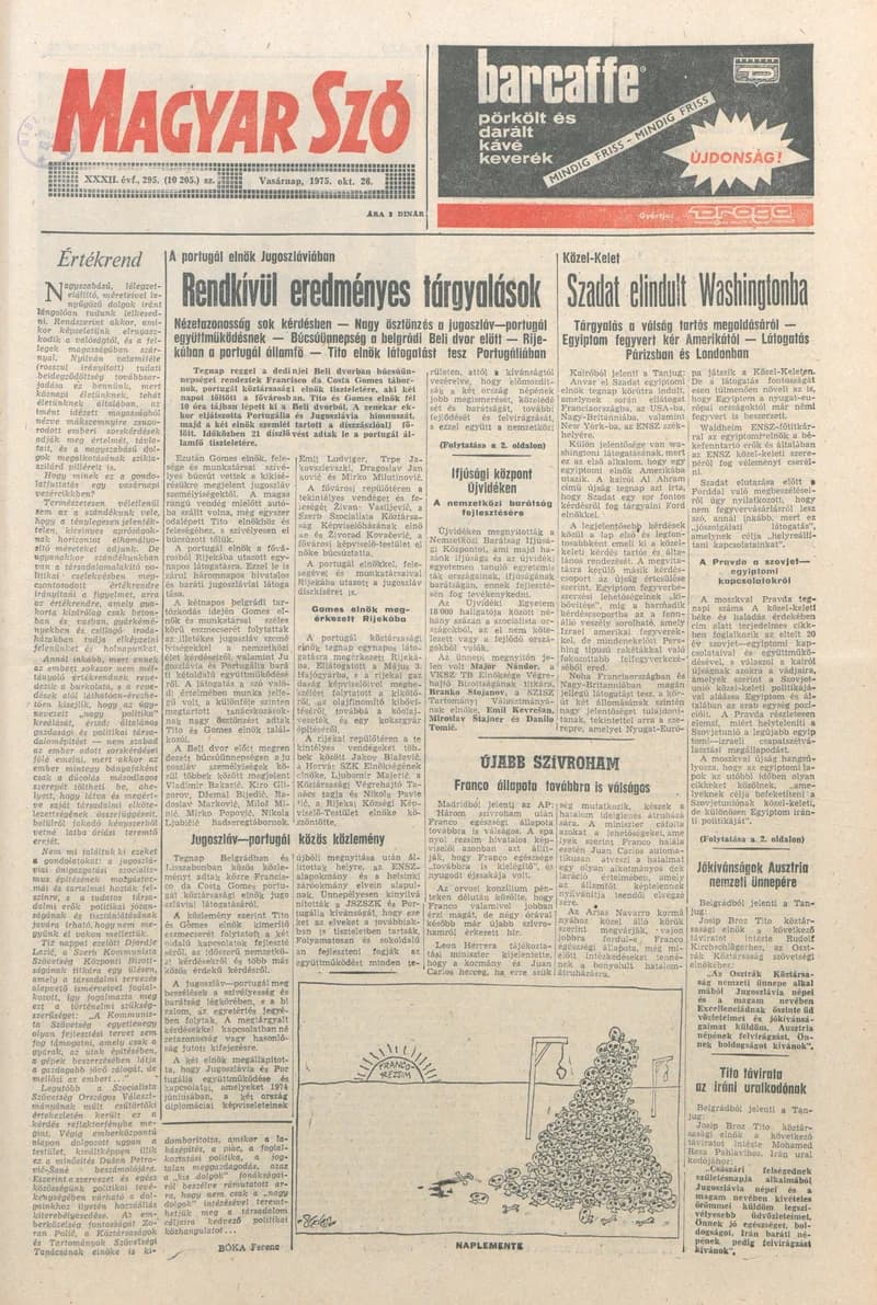 Magyar Szó, 32. évf. 1975. október 26. 295. sz.