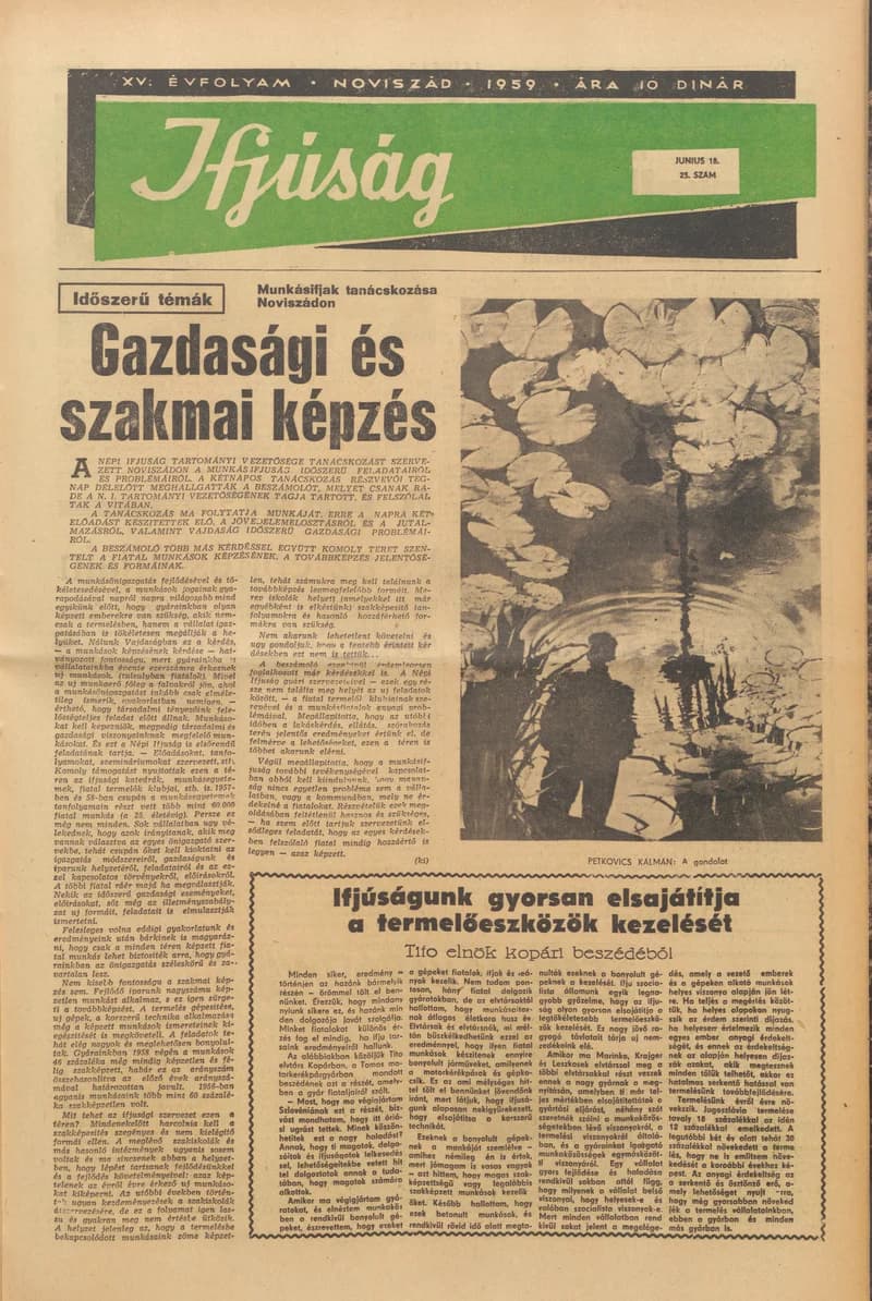 Ifjúság, 15. évf. 1959. június 18. 25. sz.