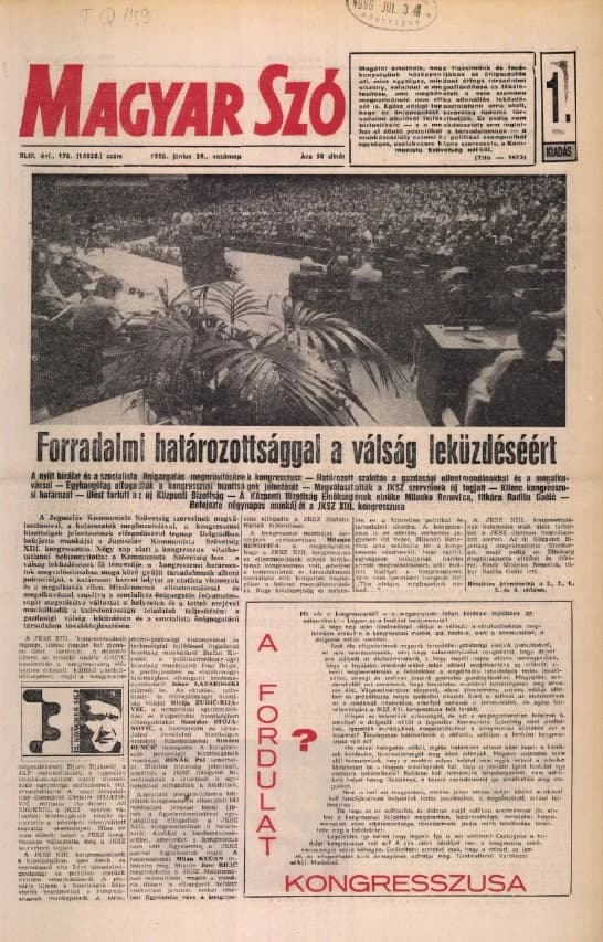 Magyar Szó, 43. évf. 1986. június 29. 176. sz. 1–28. oldal