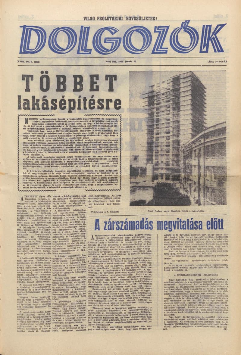 Dolgozók, 19. évf. 1965. január 22. 3. sz.