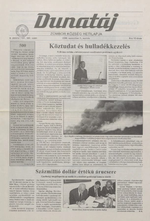 Dunatáj, 10. évf. 2008. november 5. 500. sz.