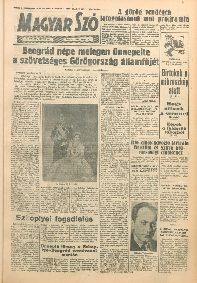 Magyar Szó, 12. évf. 1955. szeptember 7. 244. sz. 1–8. oldal