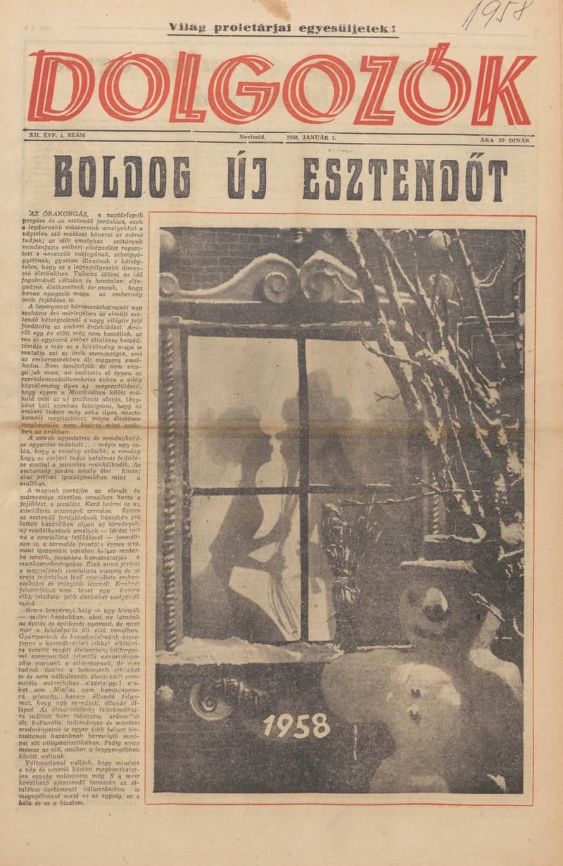 Dolgozók, 12. évf. 1958. január 1. 1. sz.