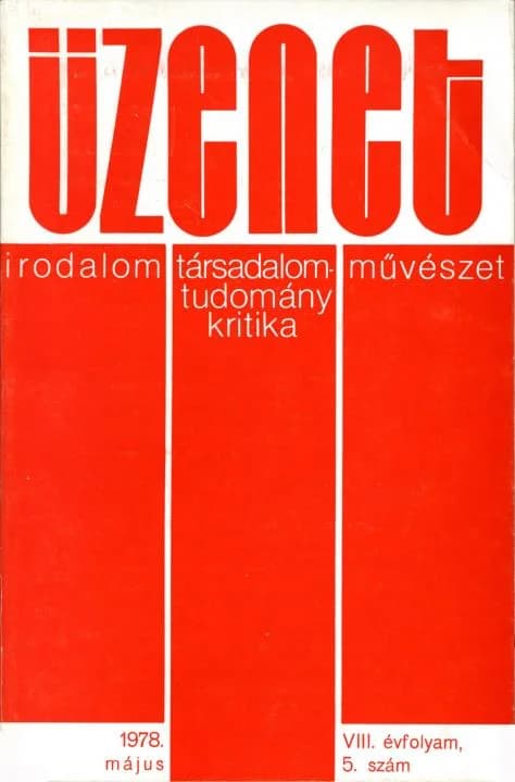 Üzenet, 8. évf. 1978. május. 5. sz. 283–348. oldal