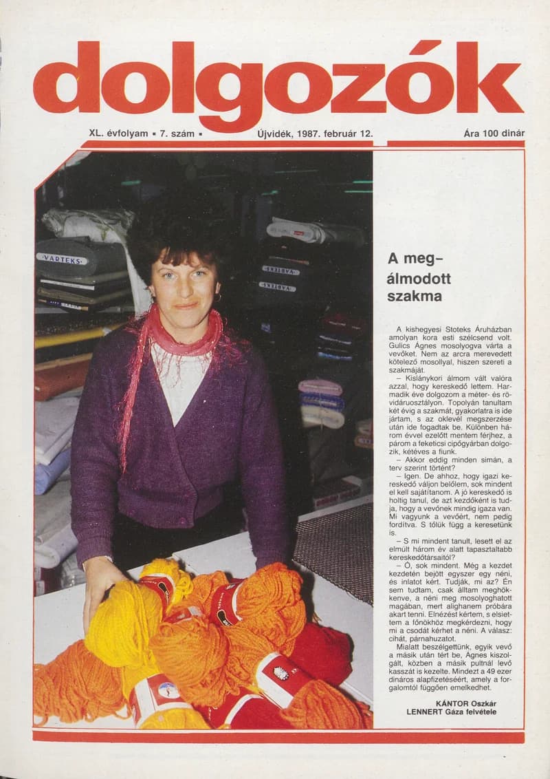 Dolgozók, 41. évf. 1987. február 12. 7. sz.