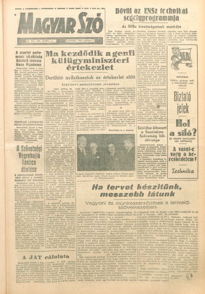 Magyar Szó, 12. évf. 1955. október 27. 294. sz. 1–10. oldal