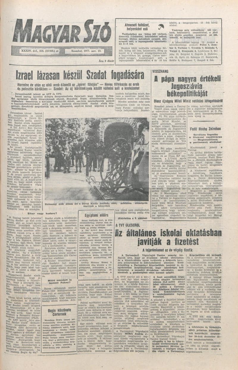 Magyar Szó, 34. évf. 1977. november 19. 319. sz.