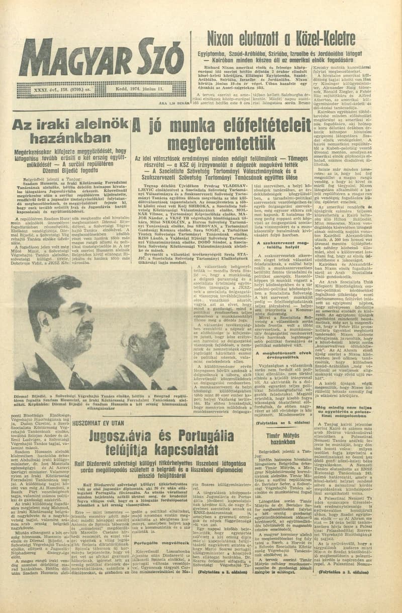 Magyar Szó, 31. évf. 1974. június 11. 158. sz. 1–20. oldal