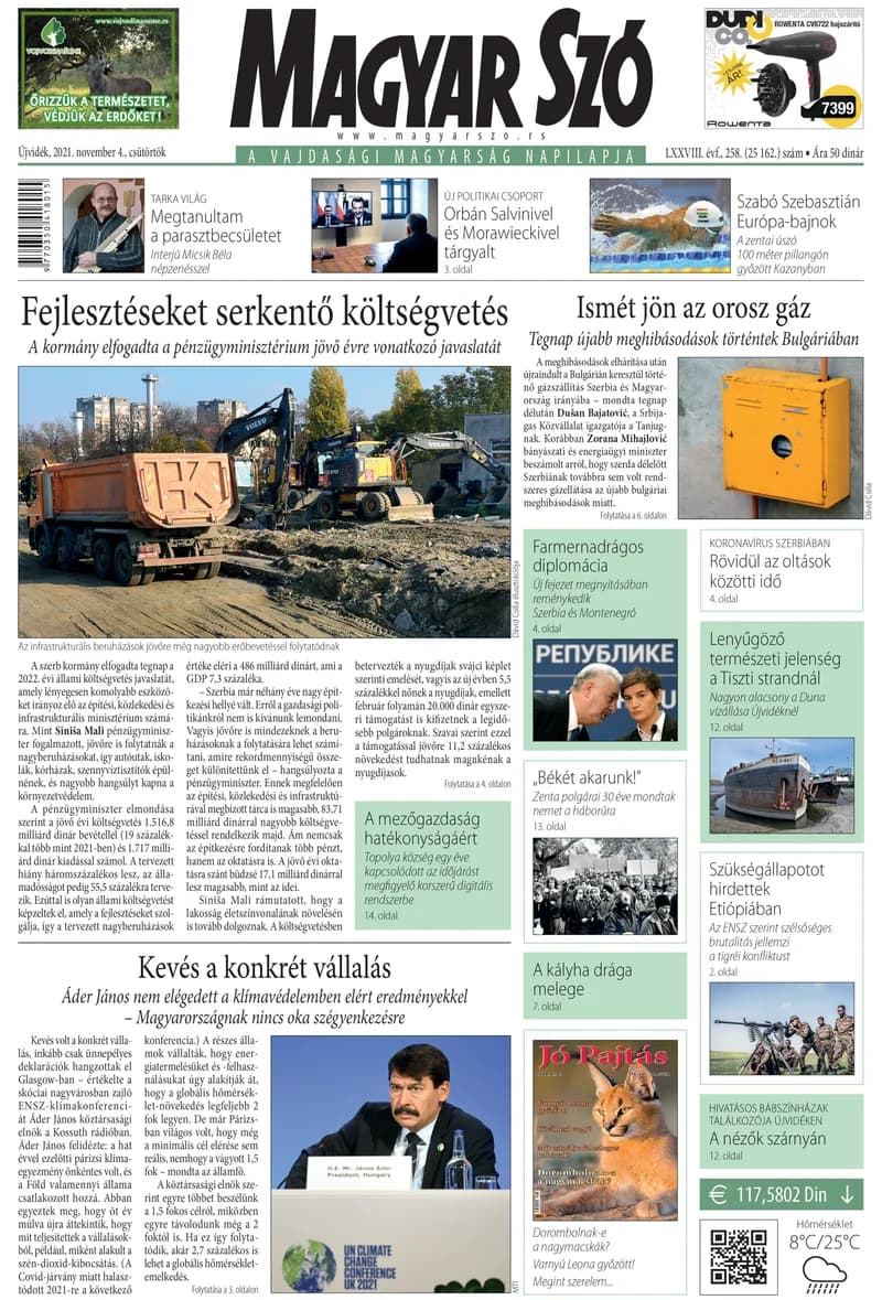 Magyar Szó, 78. évf. 2021. november 4. 258. sz. 1–20. oldal