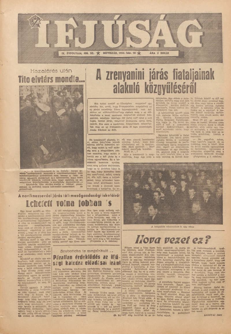 Ifjúság, 11. évf. 1955. február 18. 488. sz.