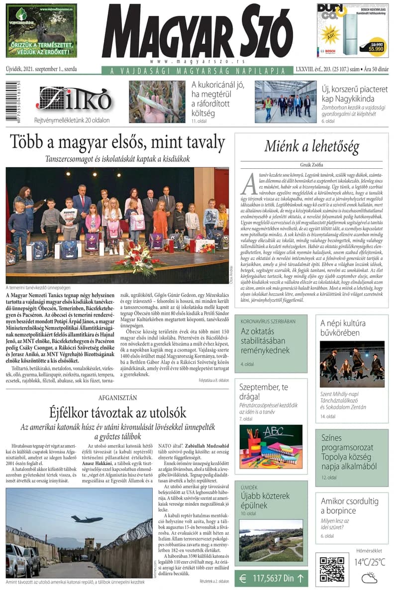 Magyar Szó, 78. évf. 2021. szeptember 1. 203. sz. 1–16. oldal