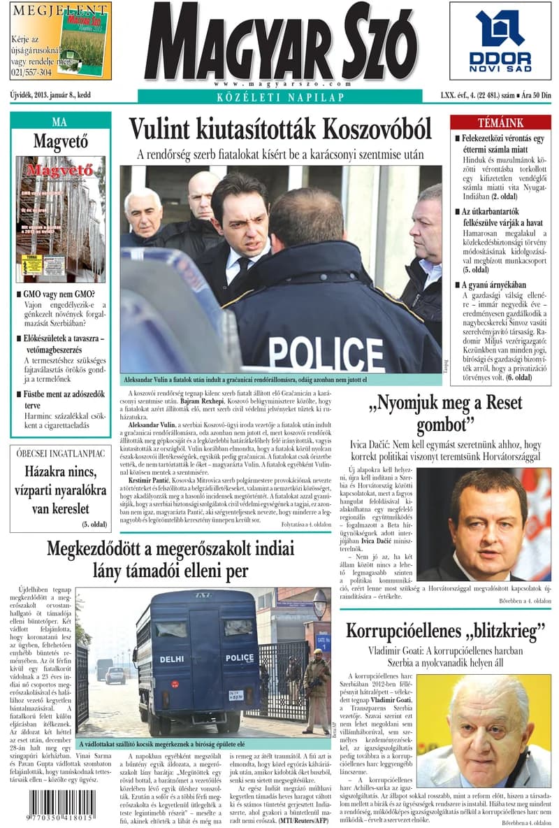 Magyar Szó, 70. évf. 2013. január 8. 4. sz. 1–20. oldal