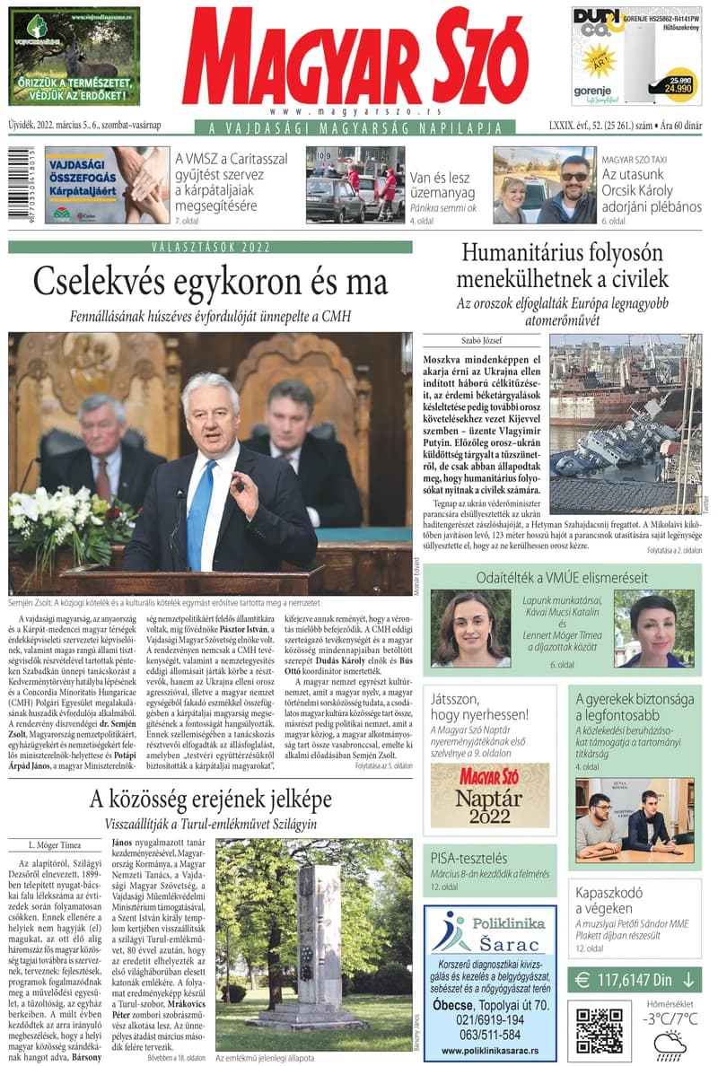 Magyar Szó, 79. évf. 2022. március 5. – 6. 52. sz. 1–32. oldal