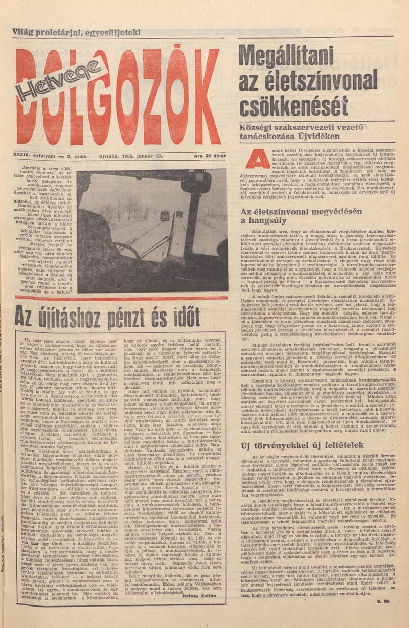 Dolgozók, 39. évf. 1985. január 17. 2. sz.