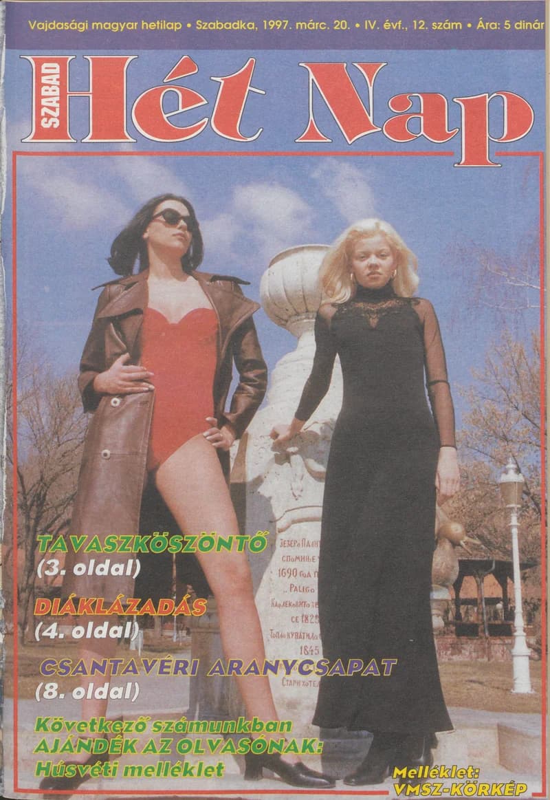 Szabad Hét Nap, 4. évf. 1997. március 20. 12. sz.