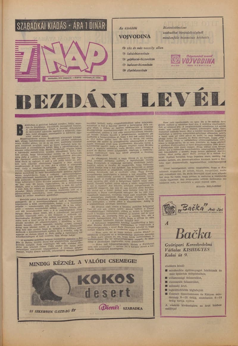 7 Nap, 27. évf. 1972. június 23. 25. sz. 1–28. oldal
