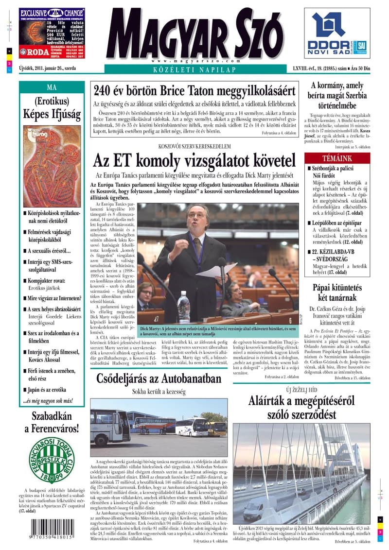 Magyar Szó, 68. évf. 2011. január 26. 19. sz. 1–20. oldal