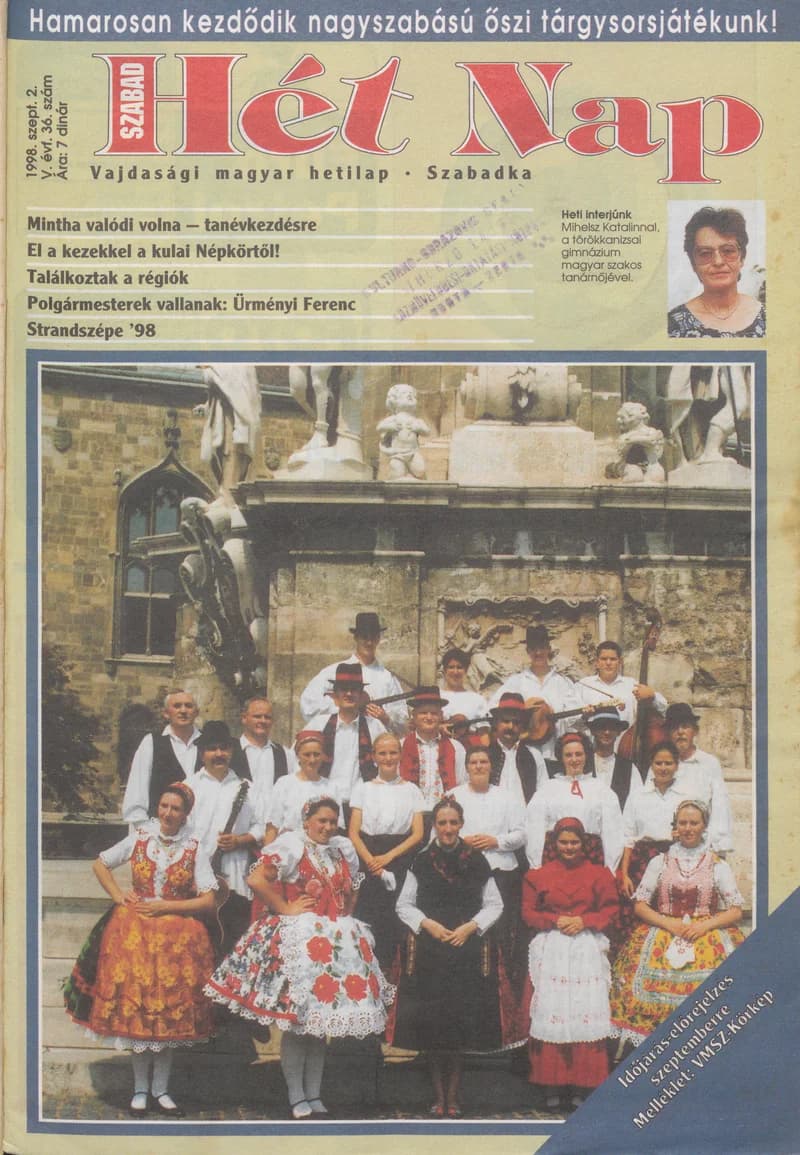 Szabad Hét Nap, 5. évf. 1998. szeptember 2. 36. sz.