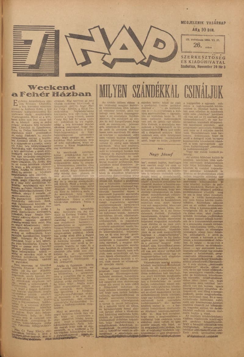 7 Nap, 9. évf. 1954. június 27. 26. sz. 1–16. oldal