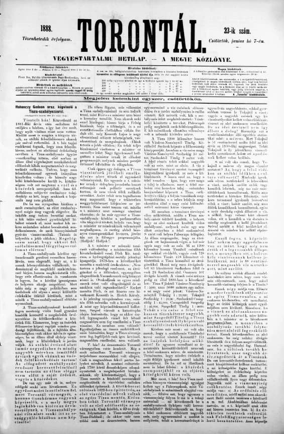 Torontál, 17. évf. 1888. június 7. 23. sz.
