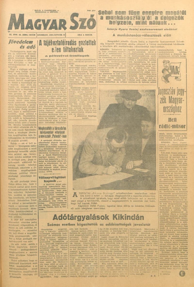 Magyar Szó, 9. évf. 1952. január 26. 22. sz. 1–6. oldal