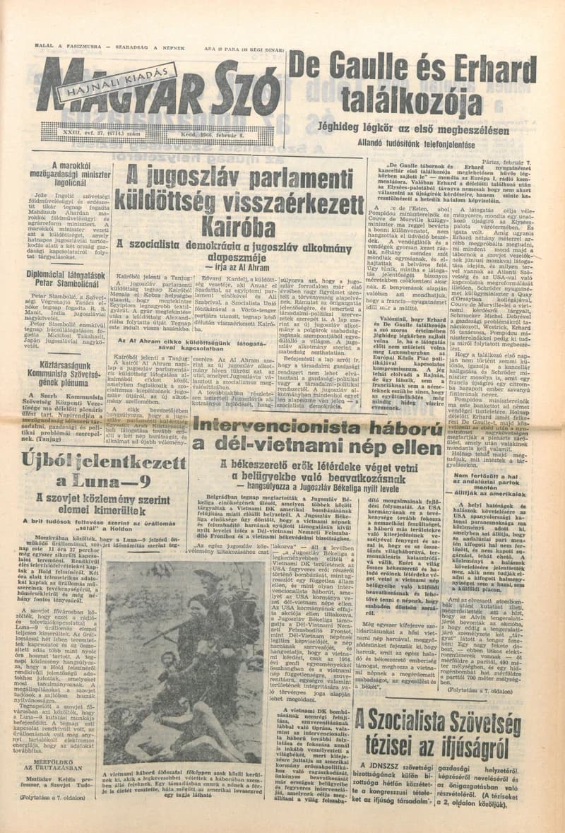 Magyar Szó, 23. évf. 1966. február 8. 37. sz.