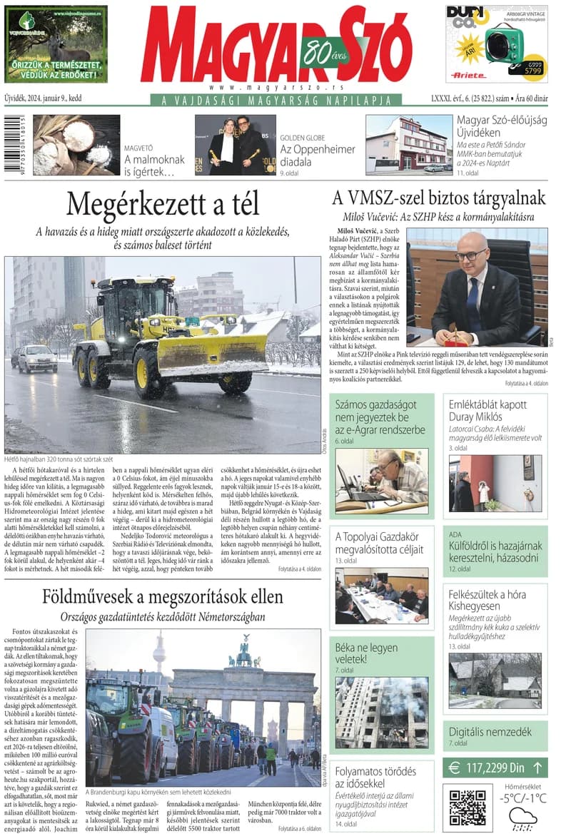 Magyar Szó, 81. évf. 2024. január 9. 6. sz. 1–20. oldal