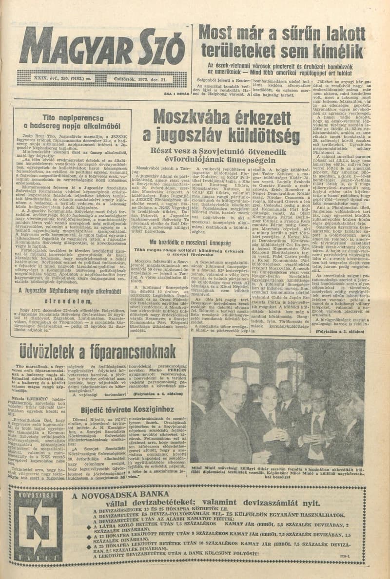 Magyar Szó, 29. évf. 1972. december 21. 350. sz. 1–16. oldal