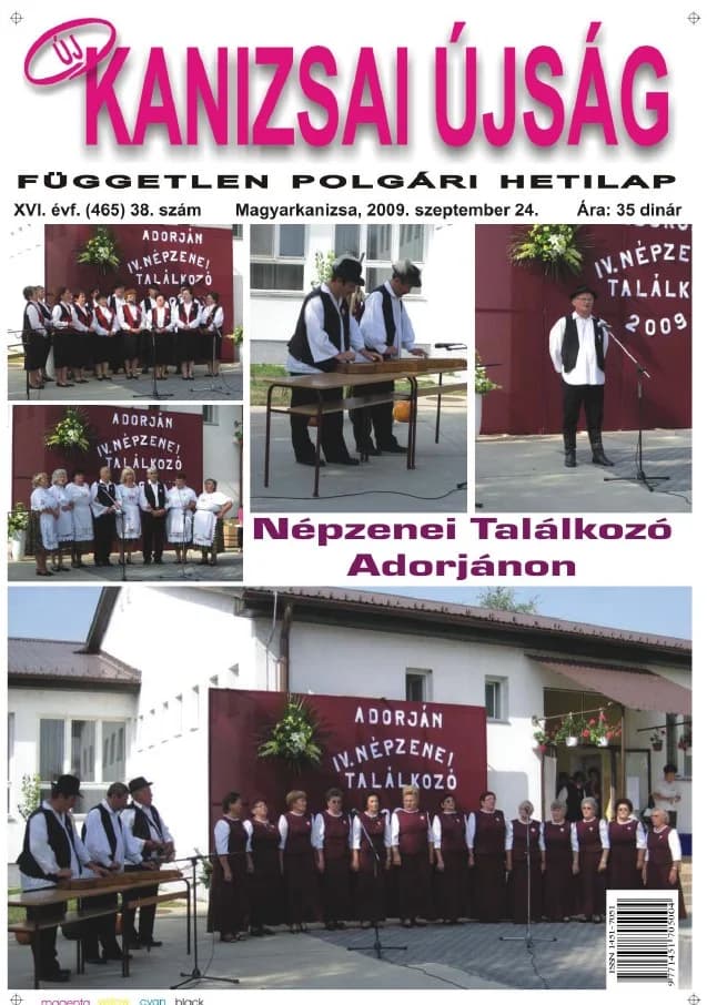 Új Kanizsai Újság, 16. évf. 2009. szeptember 24. 38. sz.