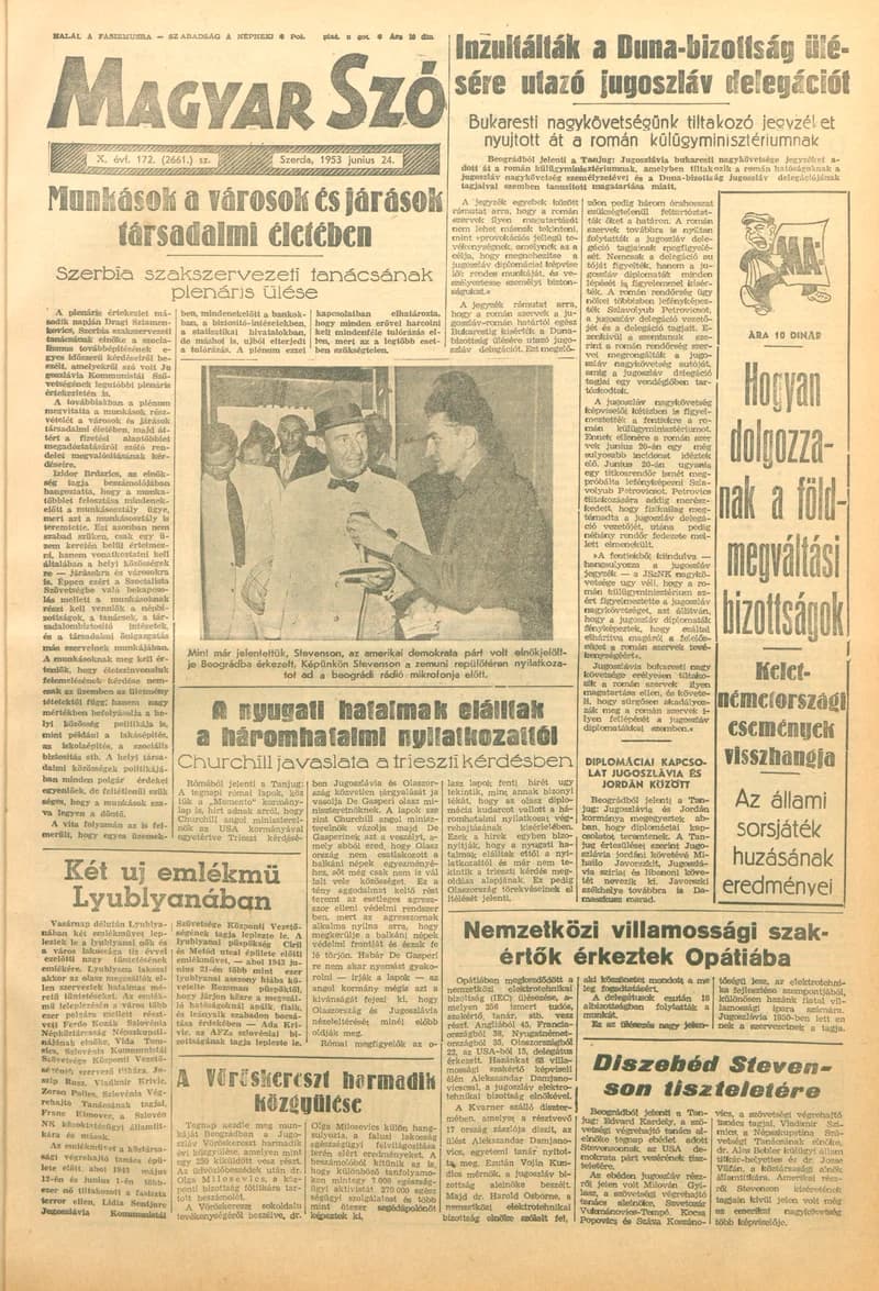 Magyar Szó, 10. évf. 1953. június 24. 172. sz. 1–8. oldal